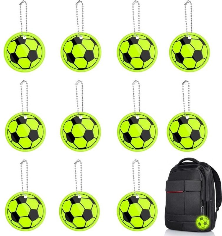 12 Stück Reflektoren für Kinder, Reflektoren, Reflektoren, Schulranzen, Schulranzen, Kleidung, Rucksäcke, Fußball - Ahls...