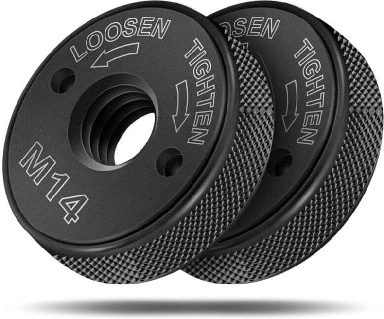 M14 Schnellspannmutter, für alle Winkelschleifer von aeg, Black & Decker, Dewalt, Flex, Hitachi, Metabo, Makita etc. (2x...