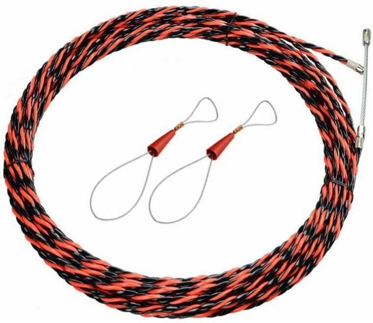 50 m einziehbare Drahtziehnadel – Spirale aus Stahl Ø5 mm für Elektriker