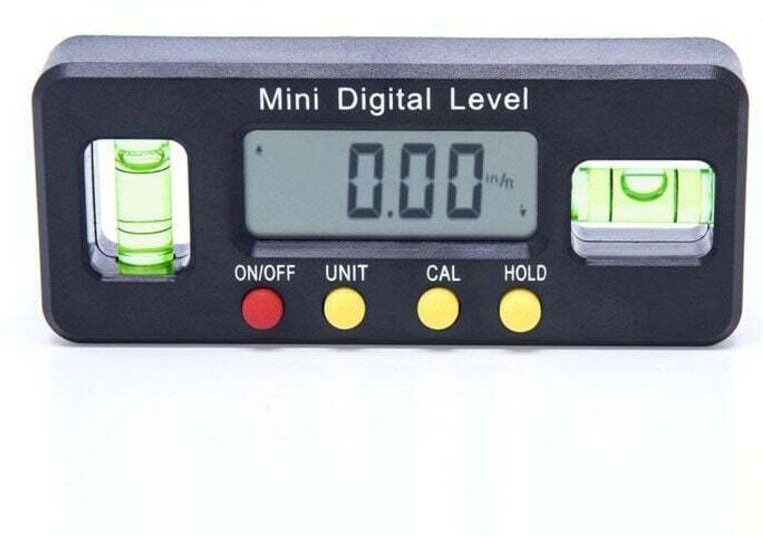 Elektronische Wasserwaage, digitaler Neigungsmesser, Winkelmesser, mit Display, mit Magnetfuß, hohe Präzision, mit Leseh...
