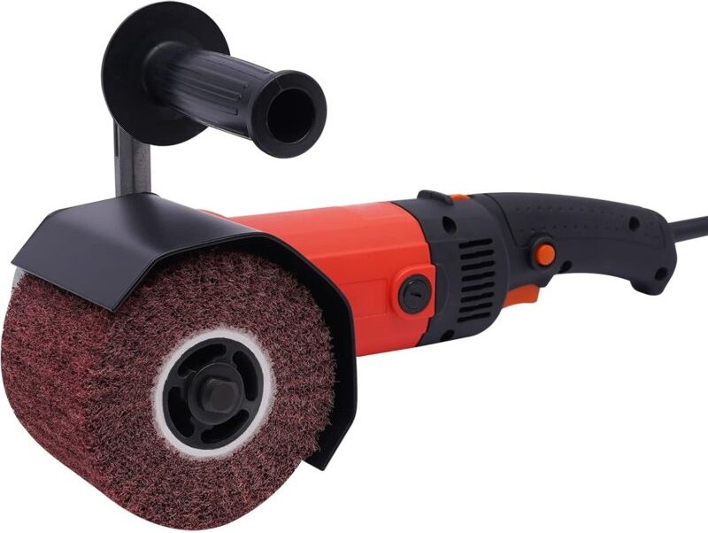 Senderpick - Satiniermaschine 220 v Poliermaschine Walzenschleifmaschine 1400 w Edelstahl ergonomische Zweihandbedienung