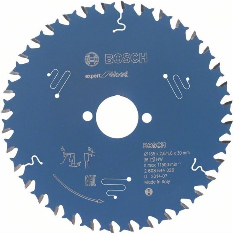 Kreissägeblatt Expert for Wood, 165 x 30 x 2,6 mm, 36 - Bosch