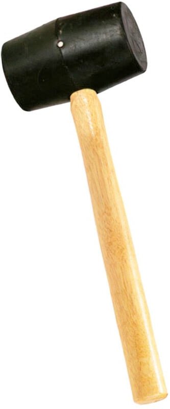 Schwarzer Gummihammer Maurer 500 Gramm