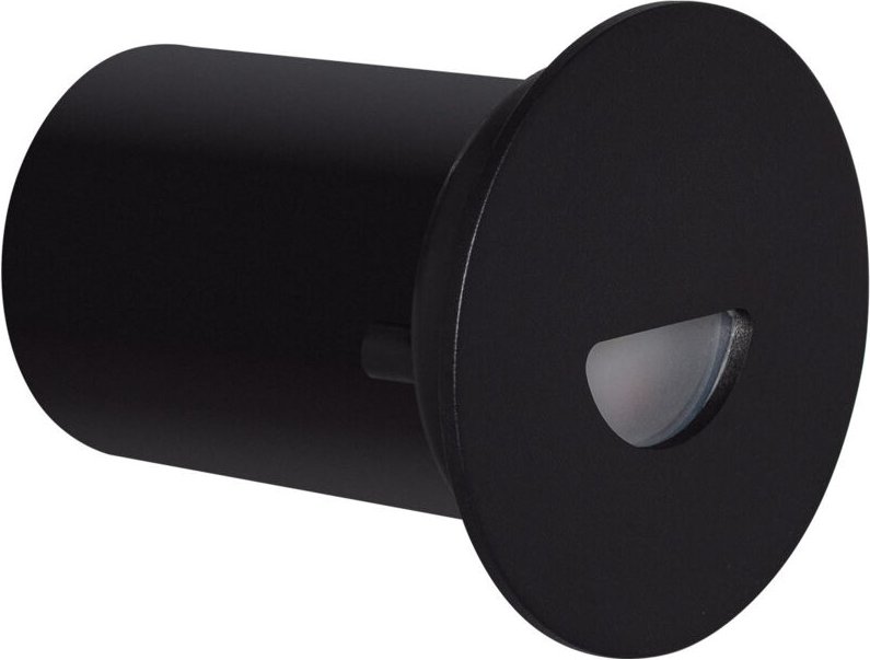 Efectoled - LED-Wandeinbauleuchte Aussen 2W Rund Schwarz Guell 2700K Warmweiß