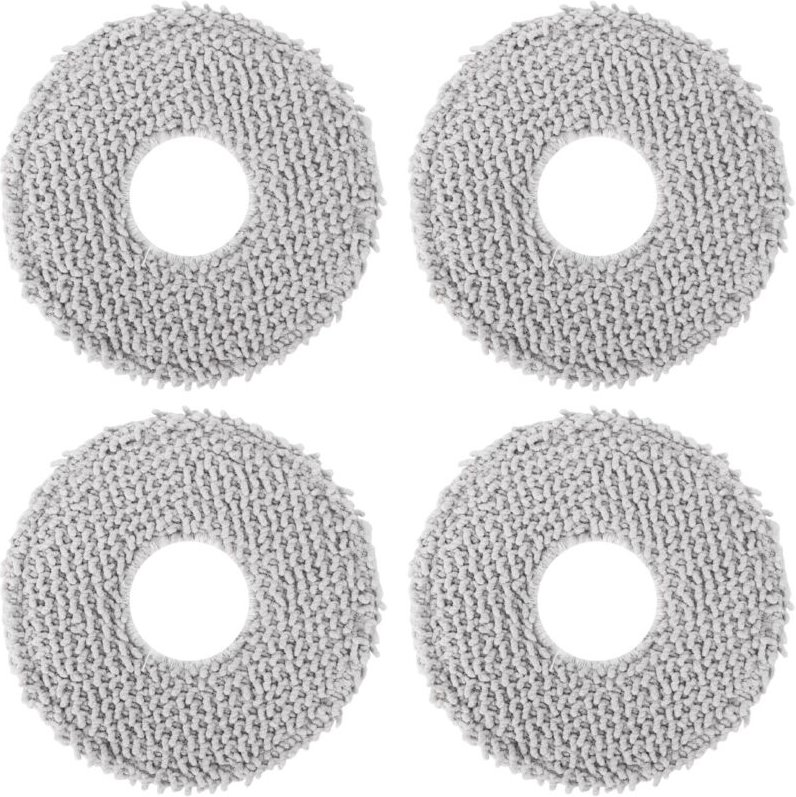 4 Ersatz-Mikrofasertücher für DJI Romo S/A/P Saugroboter, wiederverwendbar für verschiedene Bodenbeläge.