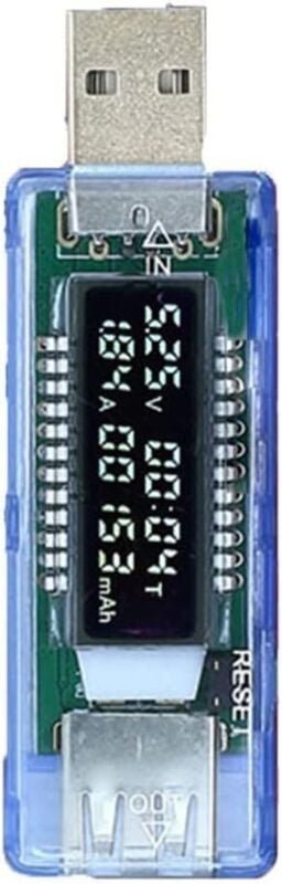 Ahlsen - USB-Spannungstester, digitaler Stromtester, Ladegerät, Spannung, Strom, Geschwindigkeit, Spannungstest, Leistun...