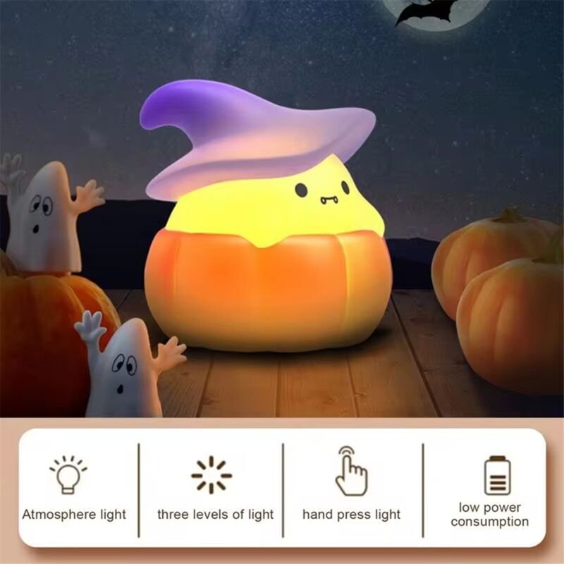 Led Kürbisgeist Silikon Lampe Licht Nachtlichter a