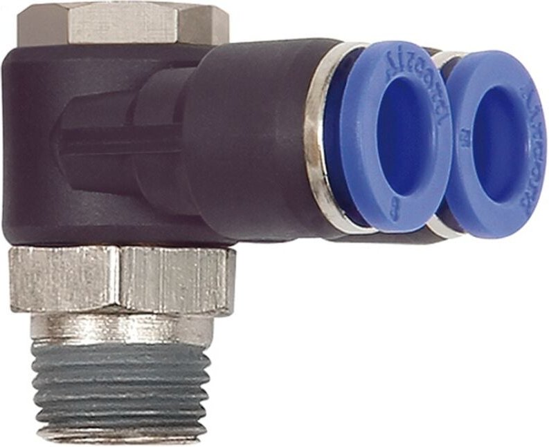 Riegler - Y-Winkelsteckverschraubung »Blaue Serie«, drehbar, r 3/8 a. Ø12mm