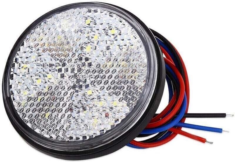 LED-Anhängerbeleuchtung, 12V Rücklicht für Anhänger, 2 Stück, Bremslicht, runder LED-Reflektor, LED-Positionsleuchte für...