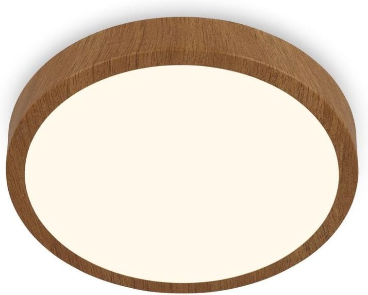 Brilo - led Deckenlampe Deckenleuchte Aufbaulampe warmweiß Holzoptik 24W Ø38cm ner