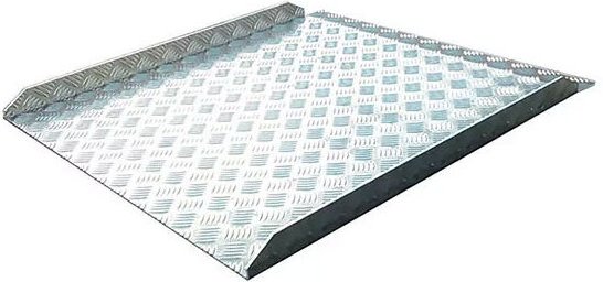 Riffelblech Türschwellerampe 800mm Riviera - max. Überbrückungshöhe: 12cm - Traglast : 300kg - RR/0800