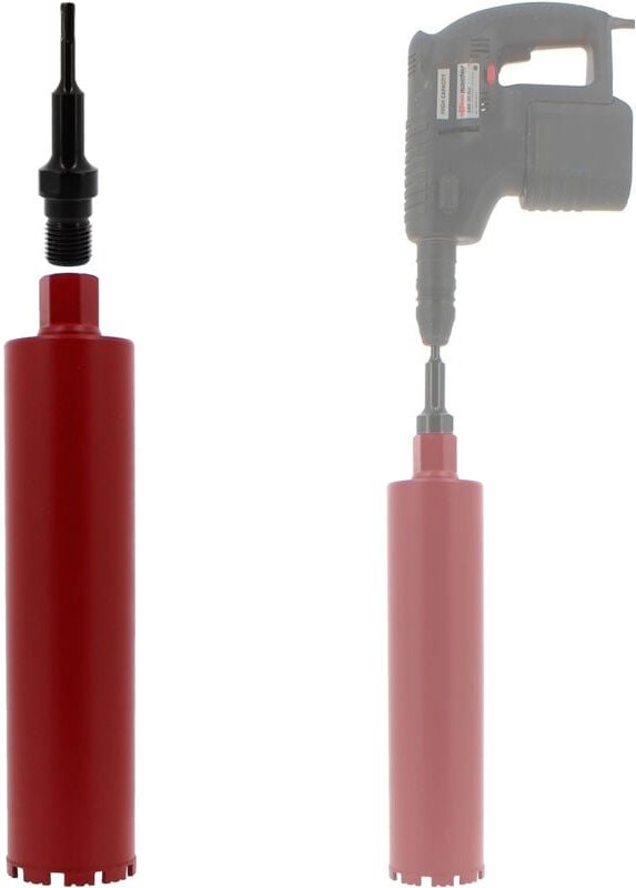 Gt Market - Diamantbohrkrone ø 102 mm mit Adapter für Bohrmaschine und SDS-plus-Bohrhammer