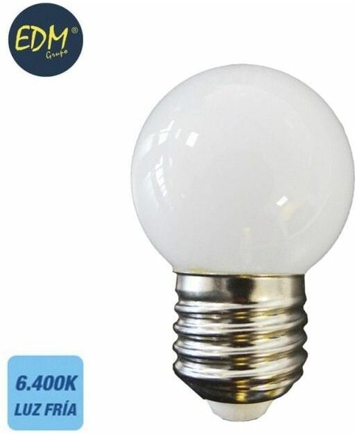 Thumbnail - EDM - LED-Kugellampe E27 1,5 w 130 lm 6400 k Kaltlicht ø45 x 69 mm