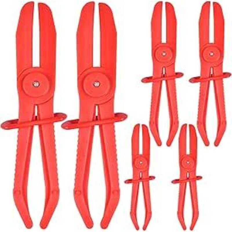 Stück Schlauchschellen, Bremsschelle, leichte und bequeme Kunststoffschelle, rot, für Bremsschläuche, Gas-Kraftstoffleit...