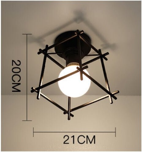 Geometrische Wandlampe aus Schmiedeeisen für Wohnzimmer, Küche, Loft, Esszimmer, Café (Glühbirne nicht enthalten), Drei-...
