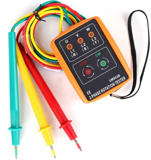 Ej.life - Phasenrotationstester, SM-852B 3 Phasen Rotationsanzeigetester mit 60 v bis 600 v Wechselstromreihenfolge, 20 ...