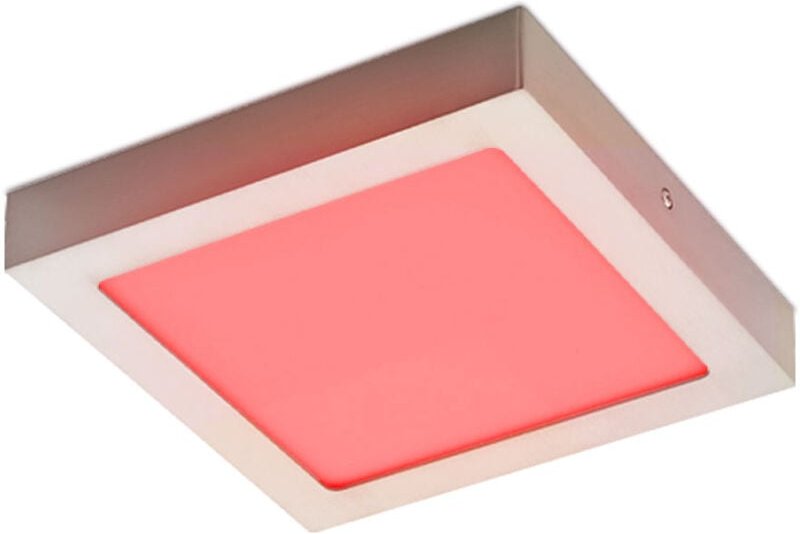 Eglo - Deckenlampe nickel Wohnzimmerleuchte modern Deckenpanel dimmbar, rgb led quadratisch Fernbedienung, led 6W 480lm ...