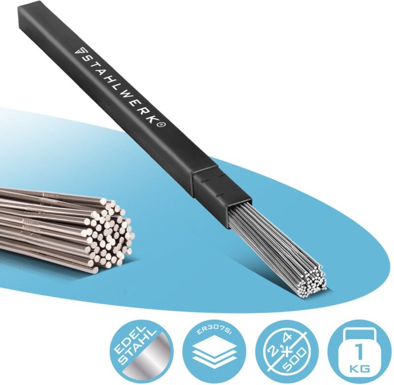 Thumbnail - Stahlwerk - Schweißstäbe wig ER307Si Edelstahl hochlegiert ø 2,4 mm x 500 mm 1 kg