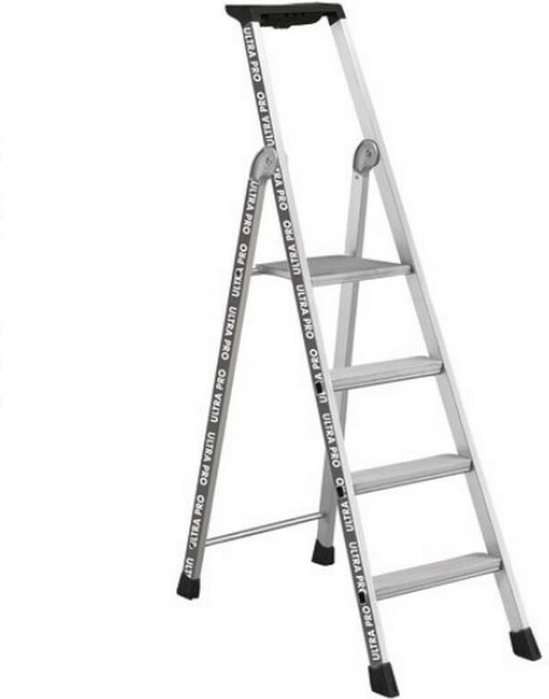 Stehleiter 4 stufen grau Artub 02375804