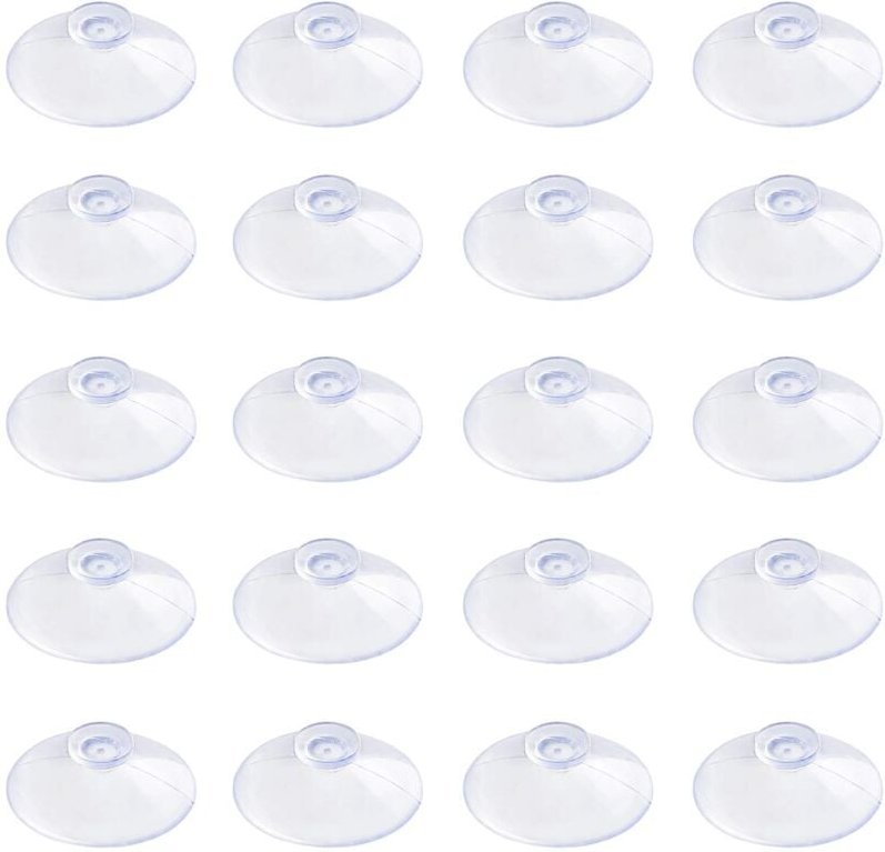 Thumbnail - Aougo - 20 Stück transparente Saugnäpfe, 2 cm, PVC-Kunststoff-Saugnäpfe ohne Haken für Heimdekoration und Organisation n...