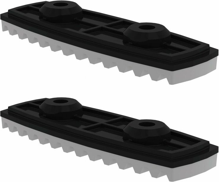 Munk - Günzburger Steigtechnik 2x nivello-Fußplatte für glatte Untergründe für Holmhöhe 58 / 73 mm - 019211