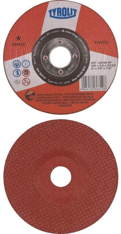 Tyrolit - Schleifscheibe Basic Touch WA46R-BF 125 x 3 mm 2in1 Form 29T
