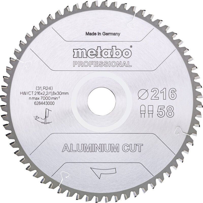 Metabo - Sägeblatt 'aluminium cut - professional', 160x1,6/1,2x20 Z48 fz/tz 5°neg