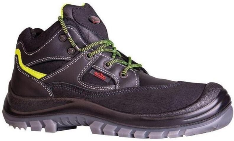 Remisberg - Sicherheitsstiefel Tibet Gr.38 schwarz/neongrün S3 EN20345 Leder