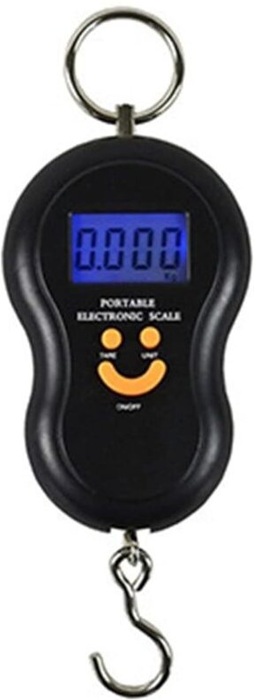 Gepäckwaage, Angelwaage, Hängewaage, elektronische Waage, maximale Tragkraft 50 kg, für Angeln, Koffer, Reisen und Zuhau...