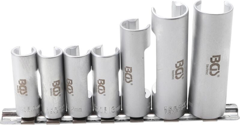 Bgs Technic - Spezial-Steckschlüssel-Einsatz-Satz, geschlitzt Antrieb Innenvierkant 10 mm (3/8') sw 10 - 19 mm 7-tlg.