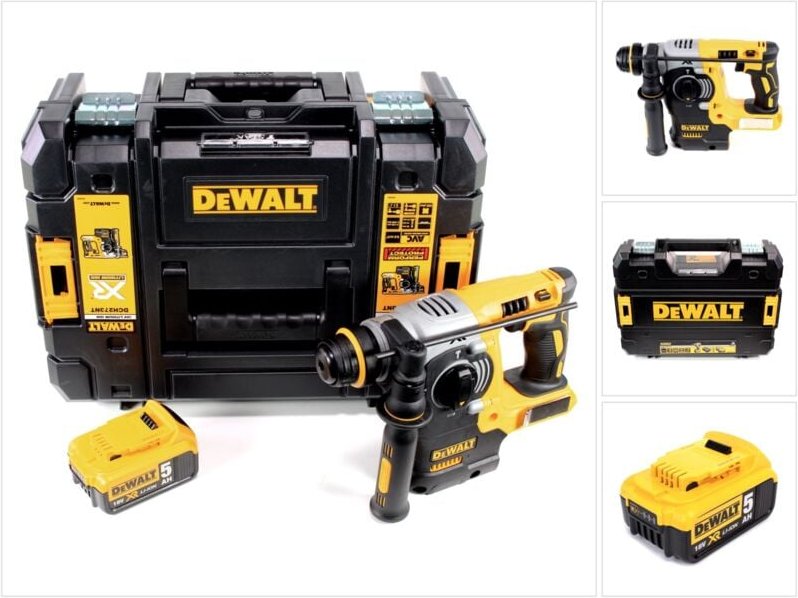 DeWalt DCH 273 NT Akku Kombihammer 18V 2,1J SDS-Plus Brushless + 1x Akku 5,0Ah + TSTAK - ohne Ladegerät