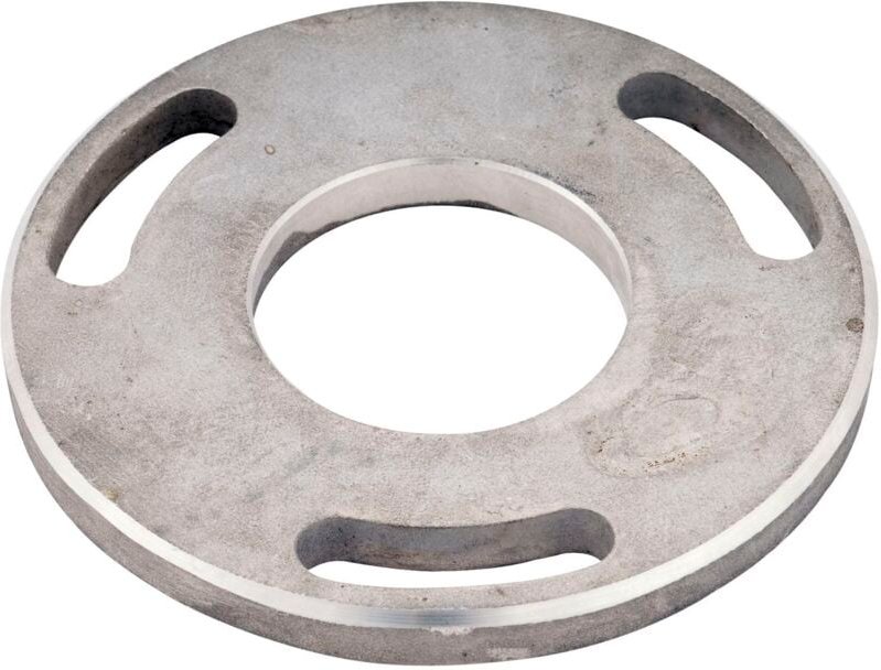 Bodenplatte mit 3 Langlöchern, ø 100 mm, Loch ø 43 mm,Edelstahl V2A - Croso