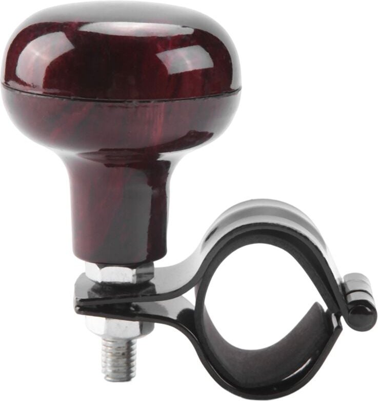 Tlily - Lenkrad-Drehknopf mit Holzmaserung, universell passend für alle Autos, LKWs, Sattelschlepper, Boote, Golfwagen, ...