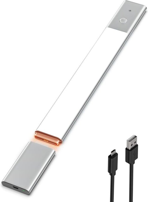 LED-Schranklampe 40 cm mit Bewegungsmelder für den Innenbereich, kabelloser LED-Streifen für die Küche, 3500 K-Schrankle...