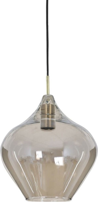 Hängeleuchte - Rakel - bronze - glas rauchglas - - Light&living