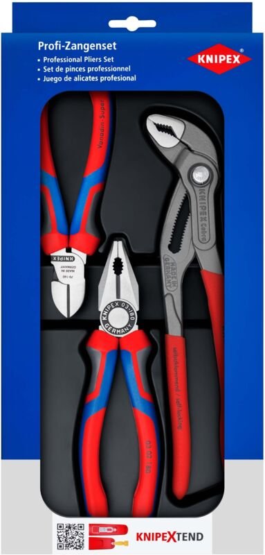 Bestseller-Paket 1 x 03 02 180, 1 x 70 02 160, 1 x 87 01 250 (SB-Karte/Blister) - Knipex