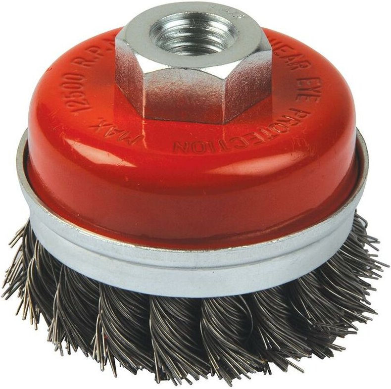 Stahldraht-Topfbürste, gezopft 80 mm