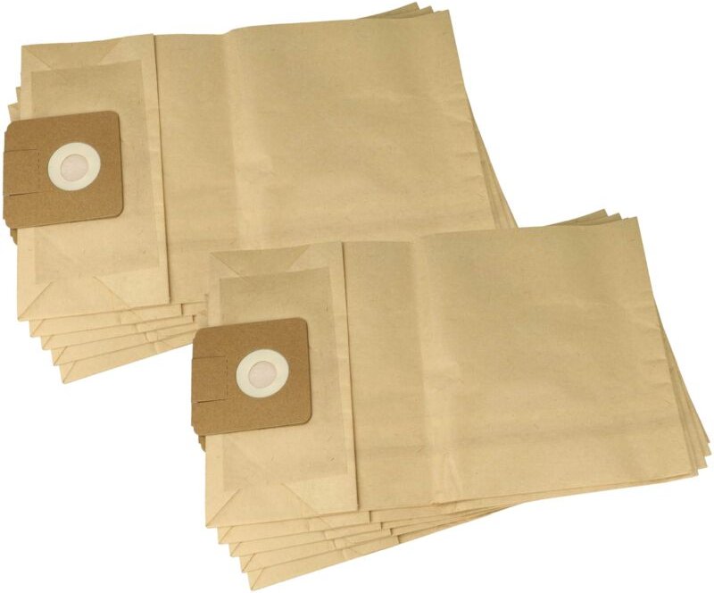 10x Staubbeutel kompatibel mit Hako Supervac 100 Staubsauger - Filterpapier, ta 1, 40cm x 24cm braun - Vhbw