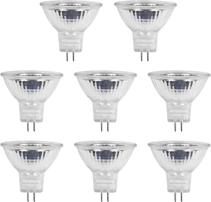MR11 12V 20W Halogenlampen GU4 dimmbar, Warmweiß 2700K, Halogenstrahler GU4 für Schränke, Landschaftsbeleuchtung, 8er-Pa...