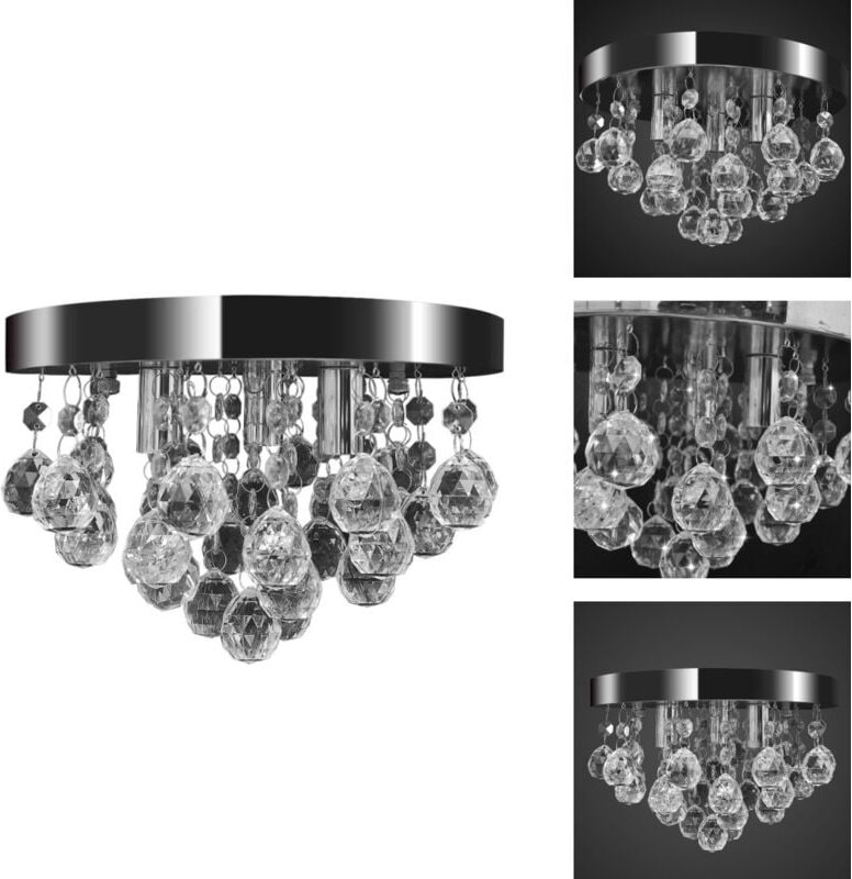 Vidaxl - Kronleuchter Deckenleuchte Kristall Design Lüster Chrom - Kristalldecke - Kronleuchter - Deckenleuchte - Luster...