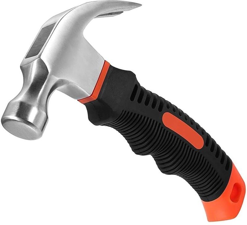 Mini-Hammer, Multifunktionshammer, kleiner Nagelzieherhammer aus Kohlenstoffstahl, mit Griff, für Wartung, Zimmerei, Hei...
