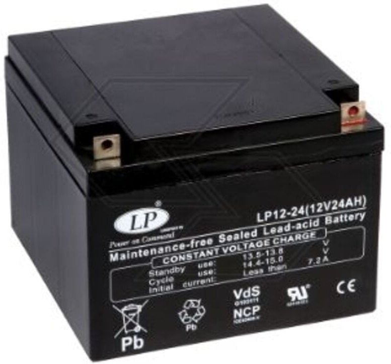 Batterie für verschiedene AGM CB24-12 Modelle 24 Ah 12 V Pol + RECHTS