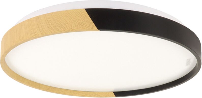 LED Deckenleuchte FARNA C 16W 4000K IP44 Eiche/Schwarz