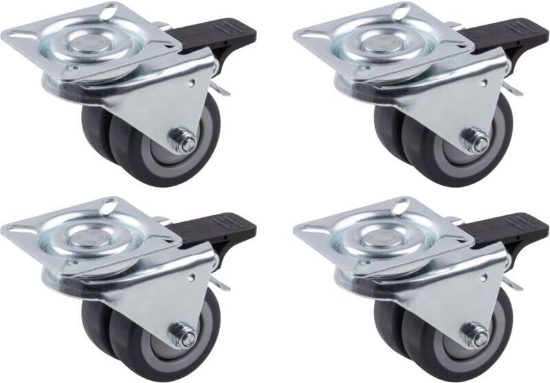 Thumbnail - Metafranc - WU0804660 Doppelrollen Rad-Durchmesser: 50 mm Tragfähigkeit (max.): 70 kg 4 St.