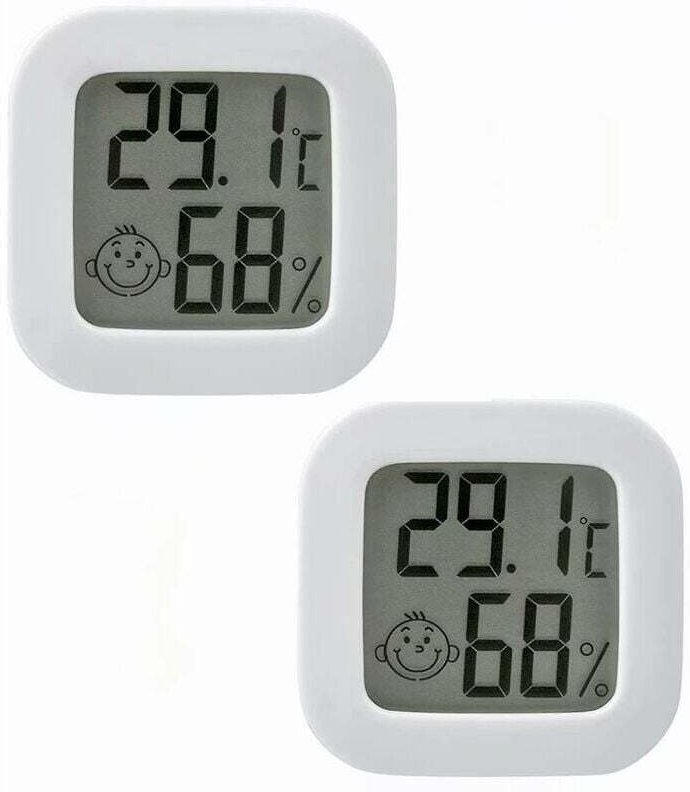 Innenthermometer-Hygrometer, 2 STK. Mini-Digital-Innenthermometer-Hygrometer mit hoher Präzision, genaues Thermometer un...