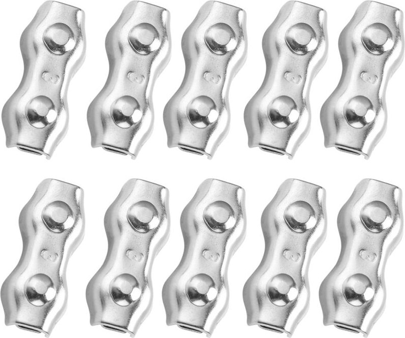 Doppeldrahtklemme, 10-teiliger Stahldrahtdorn für Industriemechanismen, für 2 mm Stahldraht