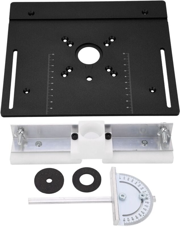 Metallrouter Flip Board Aluminium Holzbearbeitung Basisplatte für Tischsäge - Eosnow