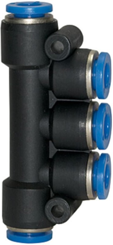 T-Mehrfachverteiler, Steckanschluss »Blaue Serie«, Schlauch-Ø 5x4 - Riegler