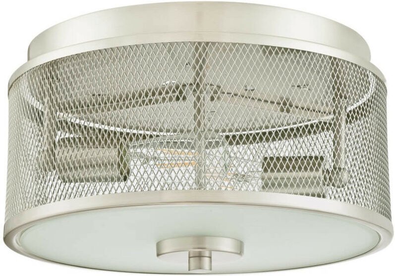 Deckenleuchte Morrison Nickel gebürstet mit 2 Lampen