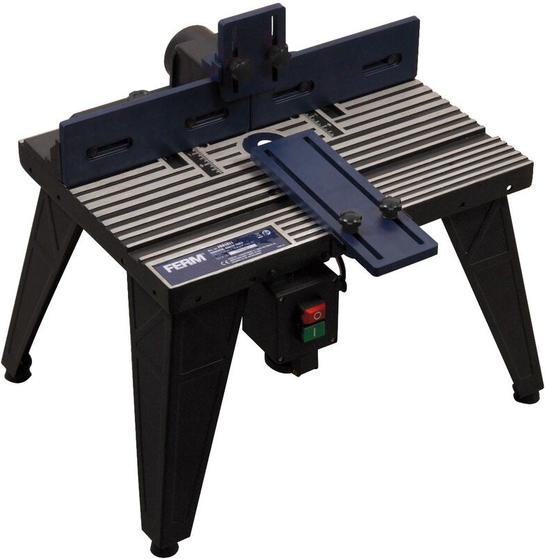 Oberfräsentisch - Mit Staubsaugeranschluss -Verstellbare Winkelführung - Universal: für Oberfräser mit Standfuß bis 162 ...